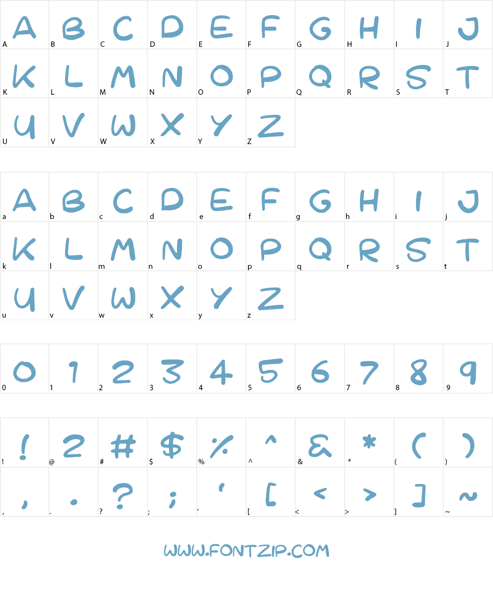 Cartoons 123 Font Character